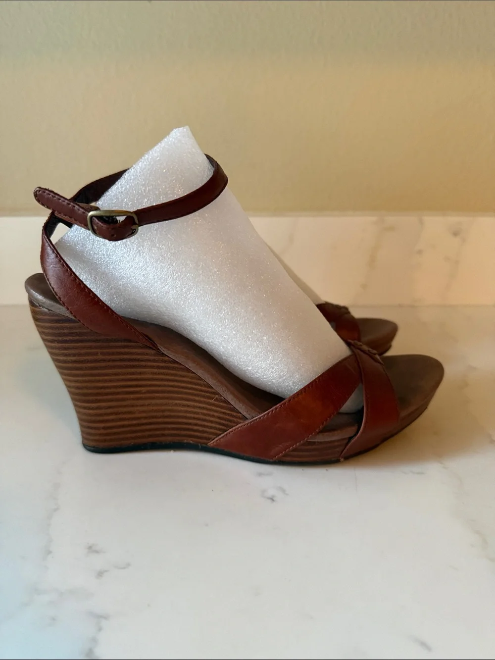 UGG Leather Wedge Sandals